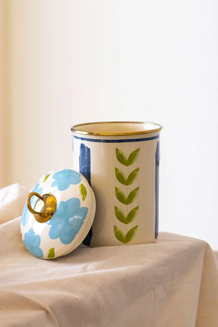 Bloom Enamel Jar