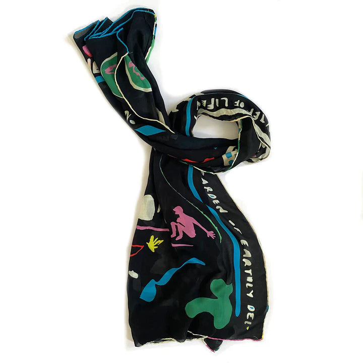 Fountain Black Cashmere Blend Scarf