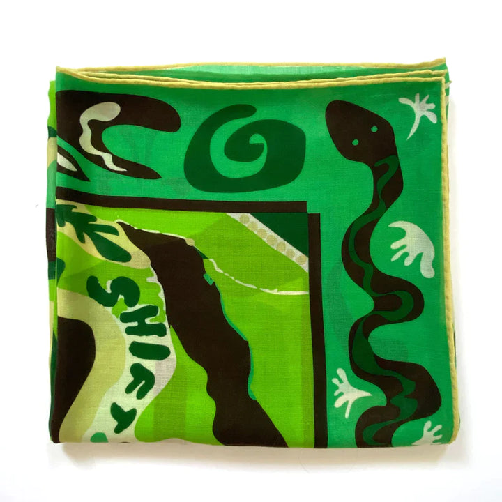 Tempo Green Wool Scarf