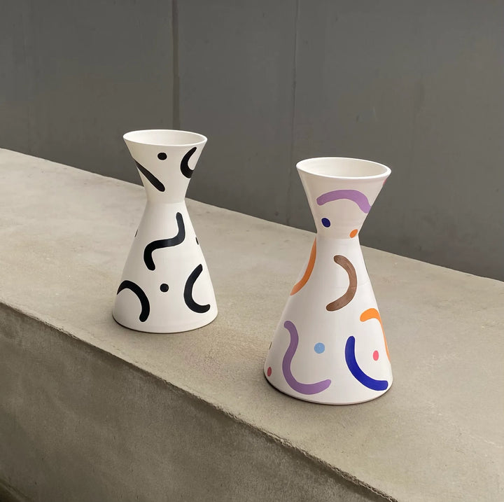 Black & White Tall Vase