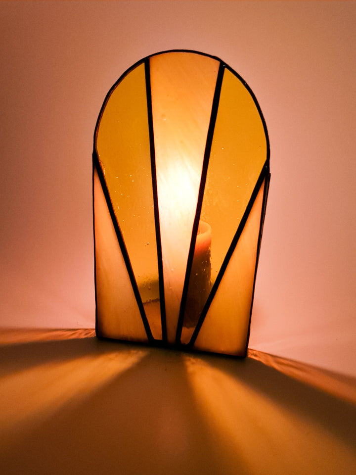 Fan Stained Glass Yellow