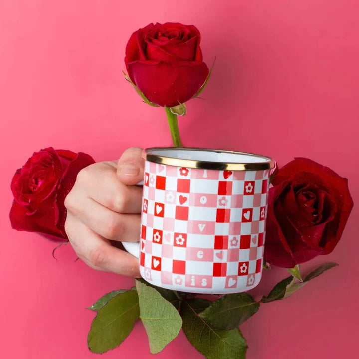 Love Is Blind Enamel Mug