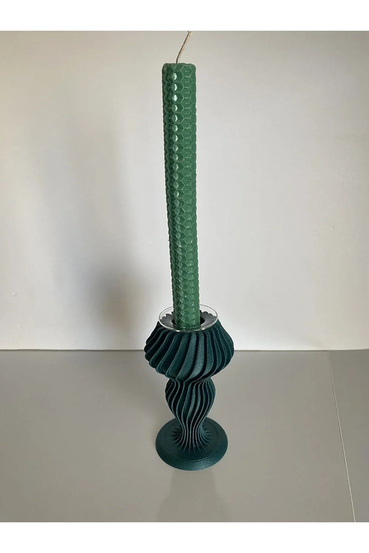 Wood Textured Cotopaxi Candlestick