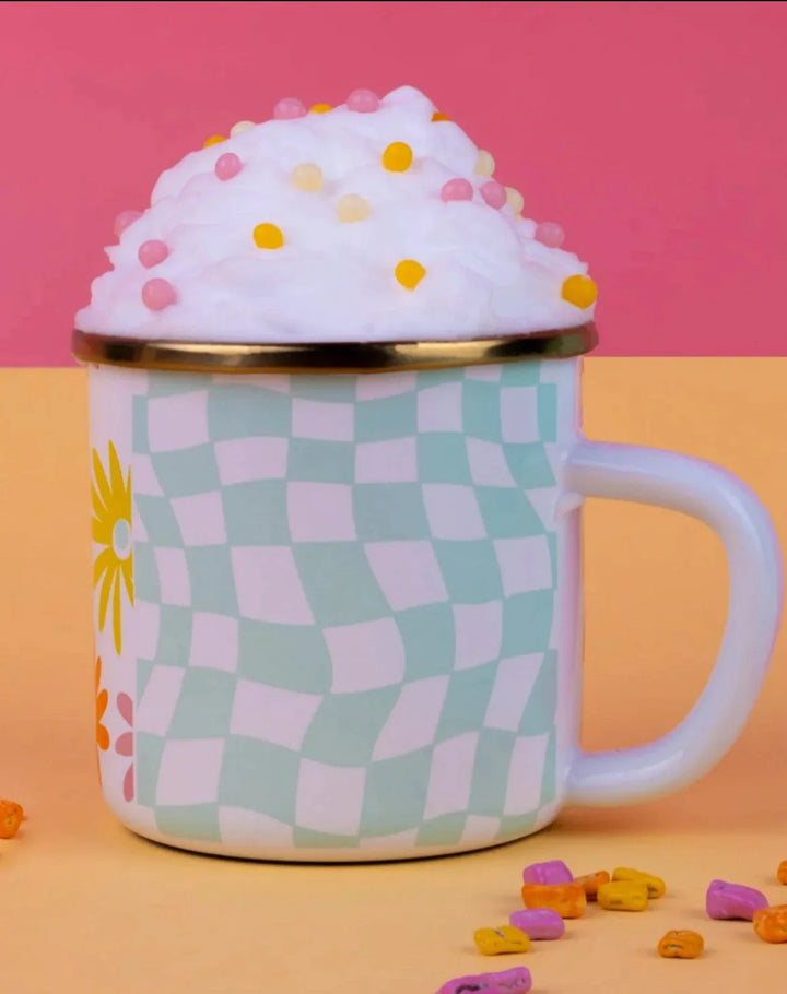 Retro Hippie Enamel Mug