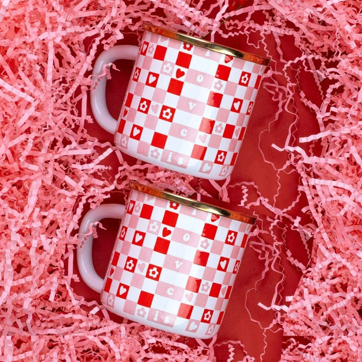 Love Is Blind Enamel Mug