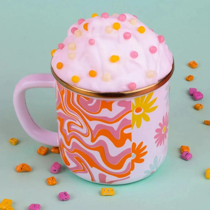 Retro Hippie Enamel Mug