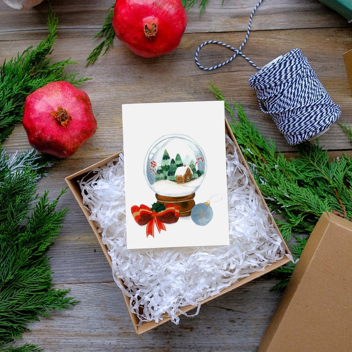 Christmas Postcard No.5 Snow Globe