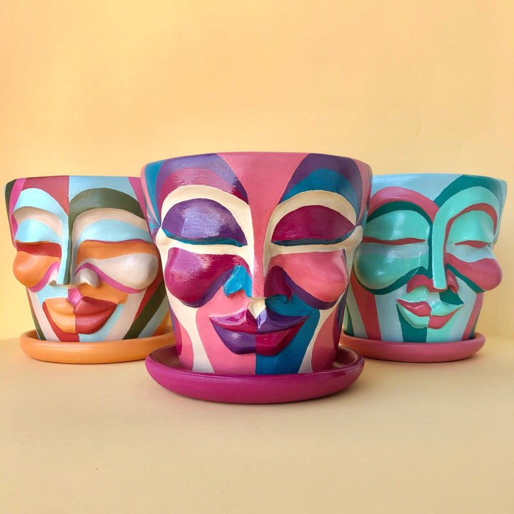 Pink Head Pot