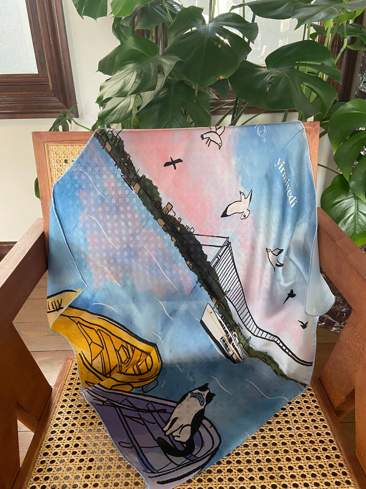 Kuzguncuk Bosphorus Silk Scarf