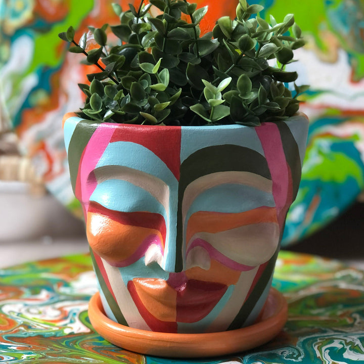 Orange Head Pot
