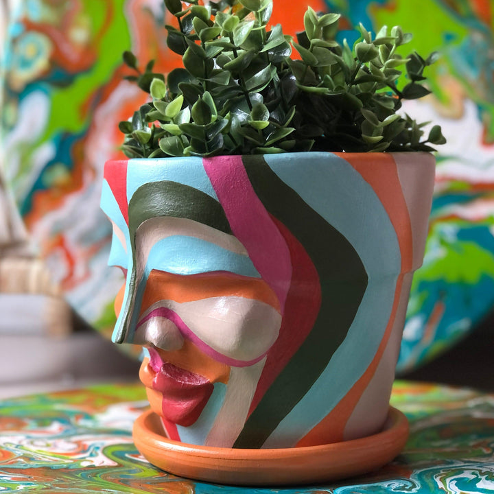 Orange Head Pot