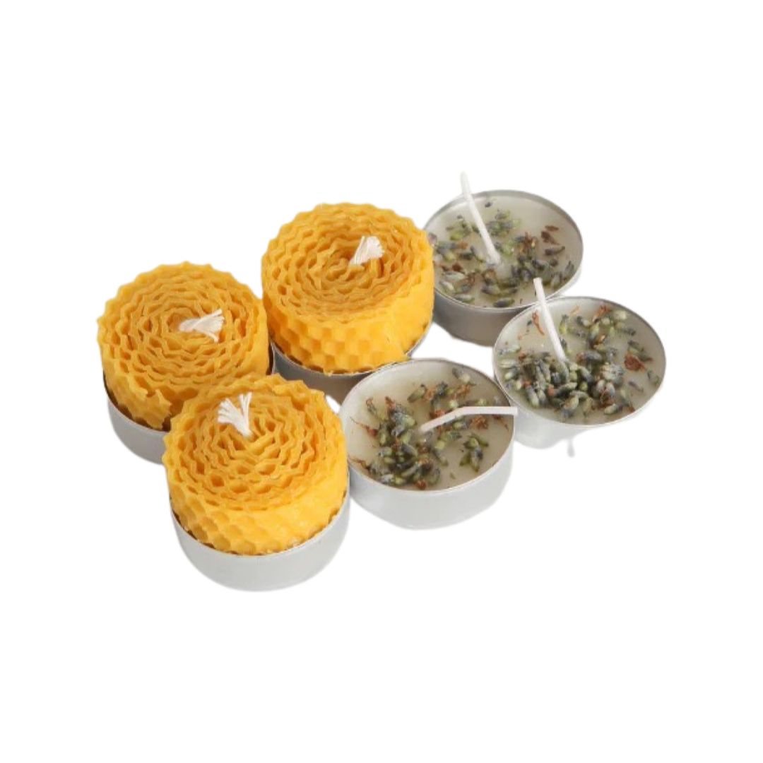 Natural Beeswax and Soy Wax Tealight (6 pcs)