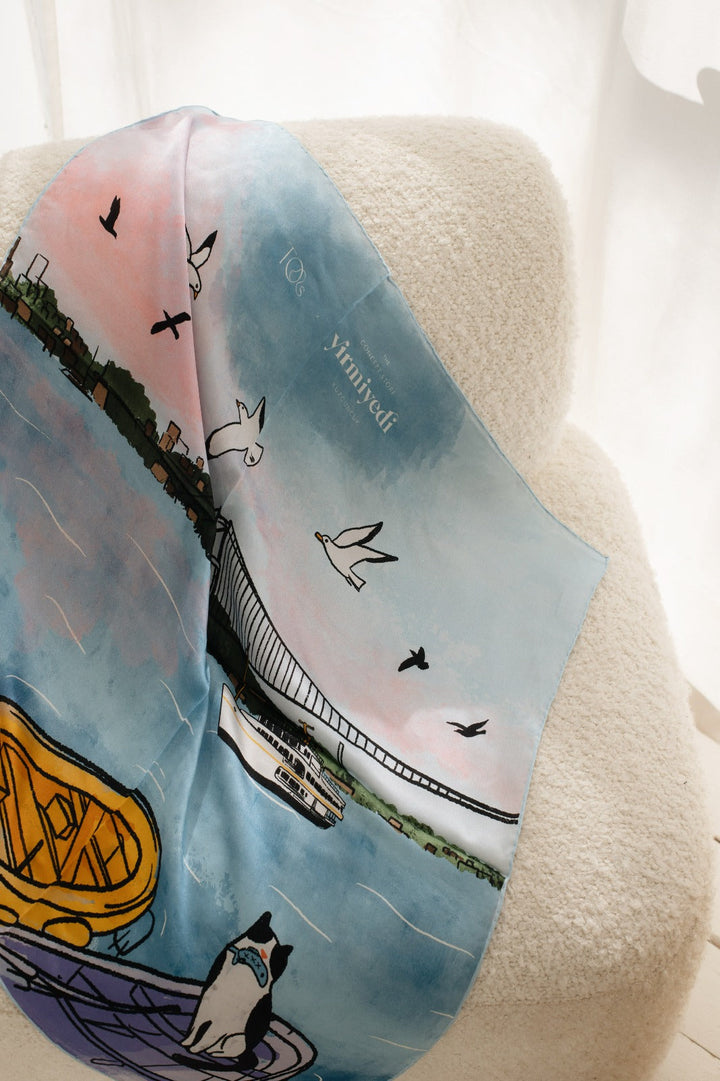 Kuzguncuk Bosphorus Silk Scarf