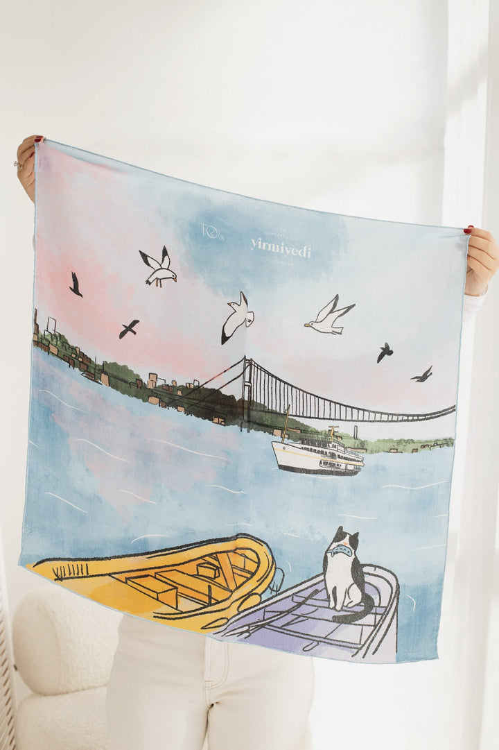 Kuzguncuk Bosphorus Silk Scarf