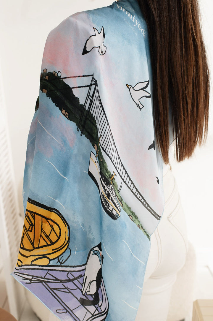 Kuzguncuk Bosphorus Silk Scarf