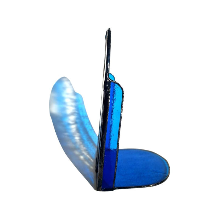 Fan Stained Glass Dark Blue