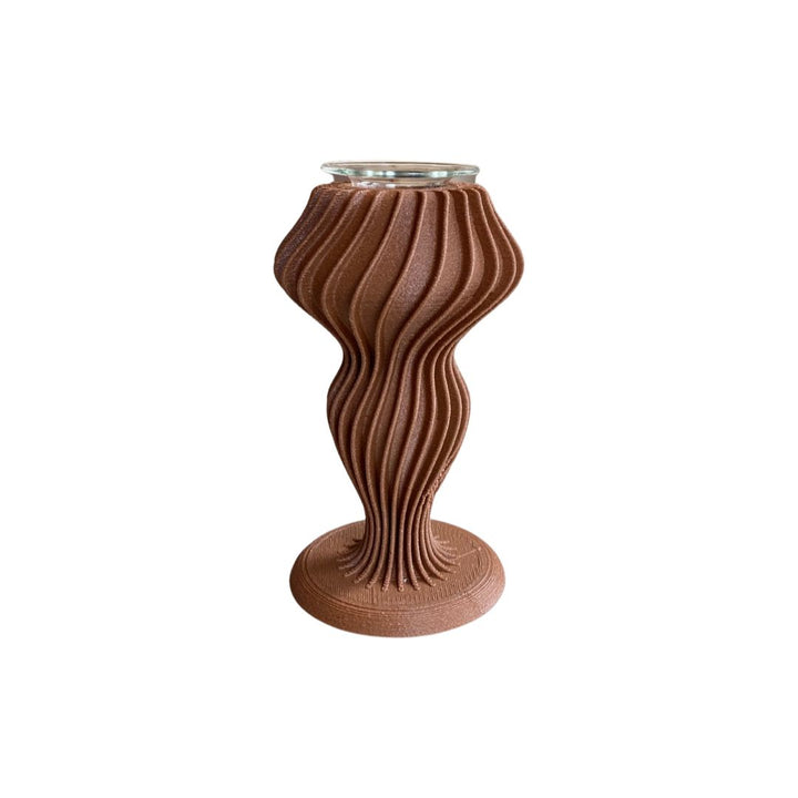 Wood Textured Cotopaxi Candlestick