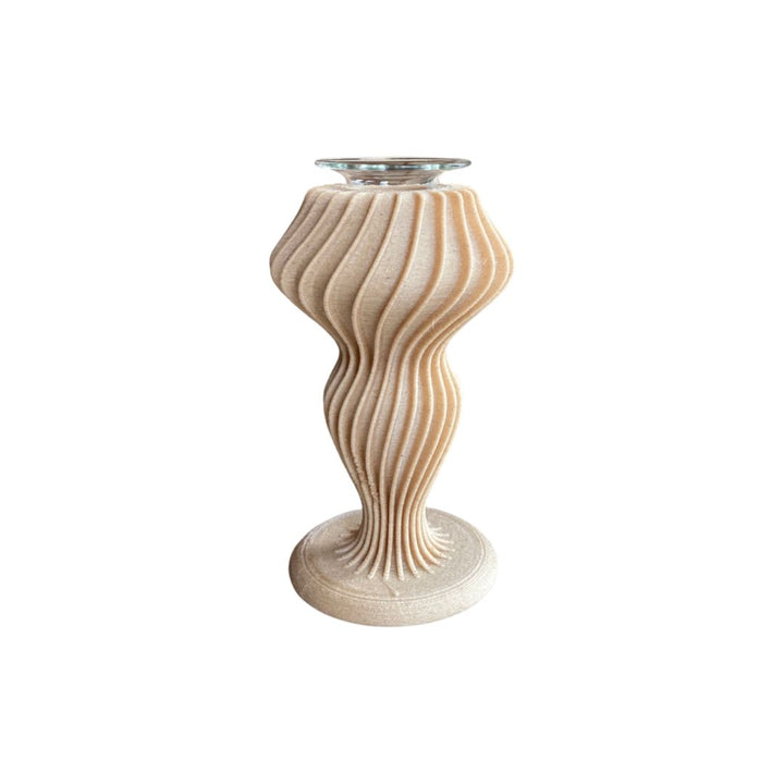 Wood Textured Cotopaxi Candlestick