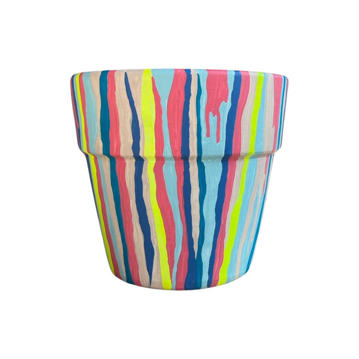Multi-Colored Zebra-Patterned Head Pot