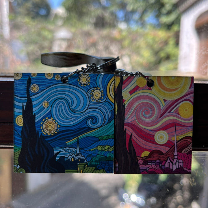 The Starry Night Blue Keychains
