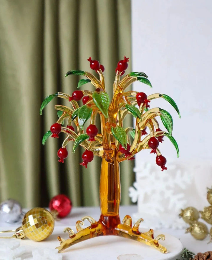 Pomegranate Tree Design Murano Glass Decorative Trinket