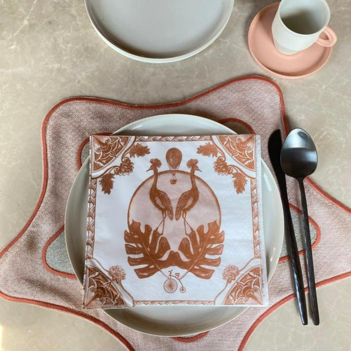 Peacock - 40x40 Patterned Napkin