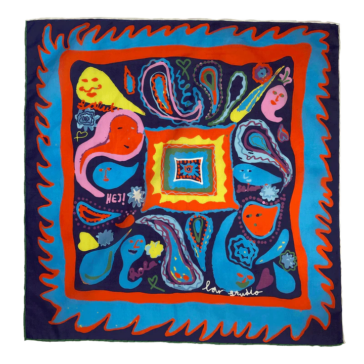 Paisley Navy Bandana