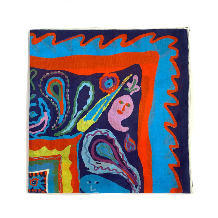 Paisley Navy Bandana