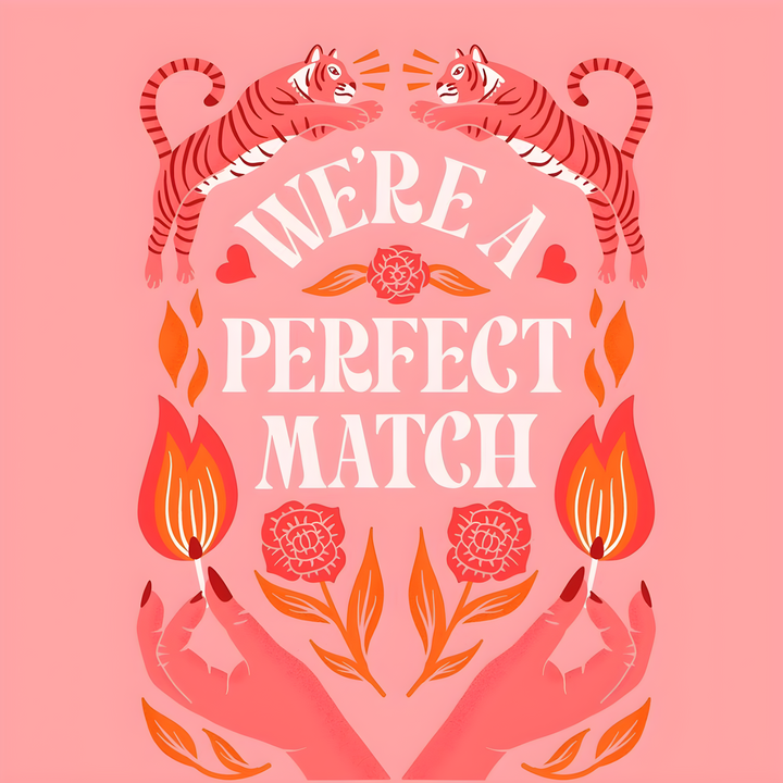 We're A Perfect Match Keychains