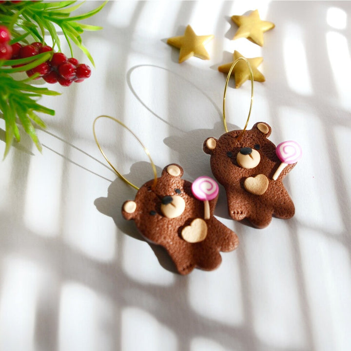 Christmas Bear Earring