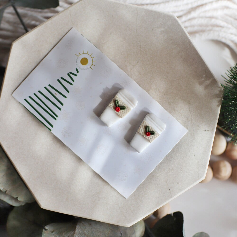 Christmas Cochina Coffee Earring