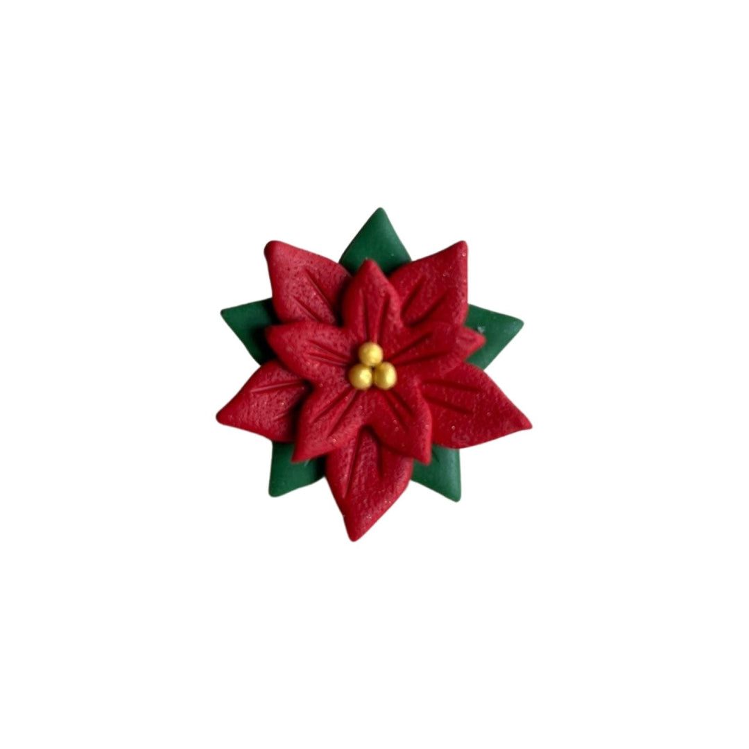 Poinsettia Brooch