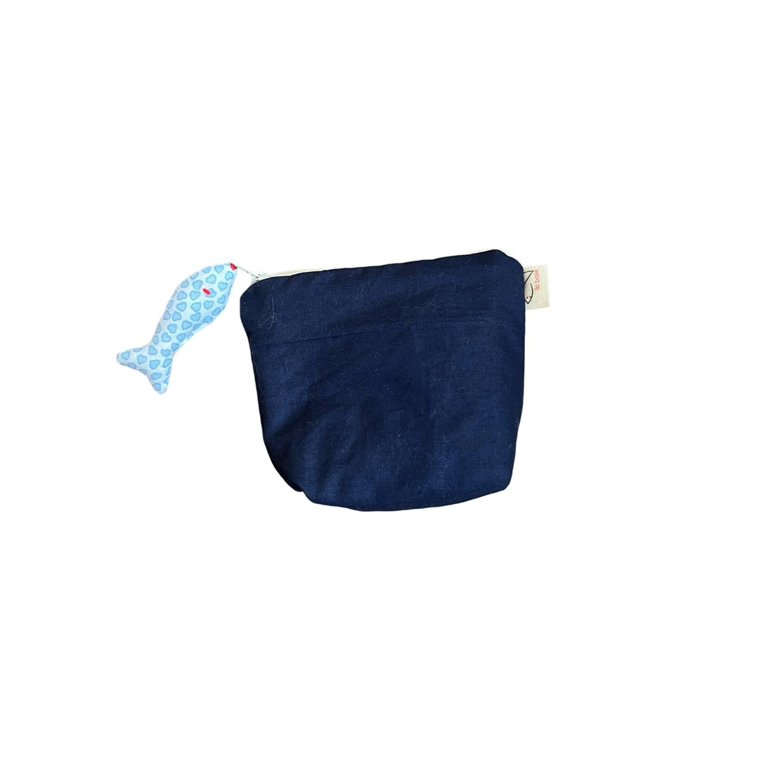 Fabric Wallet with Fish Keychain