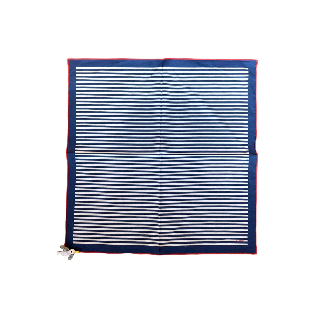 Striped Scarf with Seagull Detail