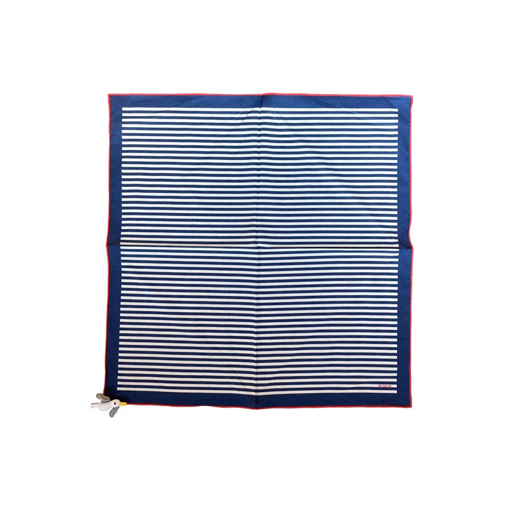 Striped Scarf with Seagull Detail
