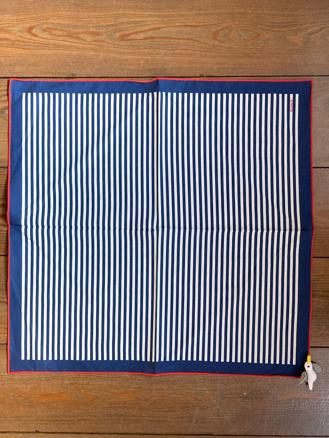 Striped Scarf with Seagull Detail