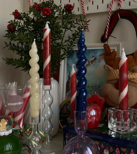 Candy Cane Candle