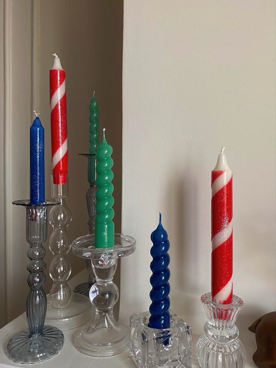 Candy Cane Candle