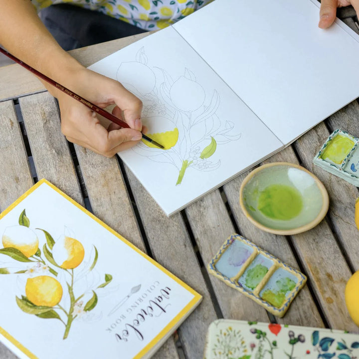 Watercolor Coloring Book Fruits