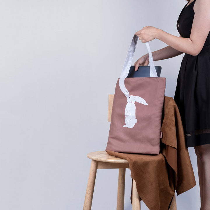 Brown Rabbit Tote Bag