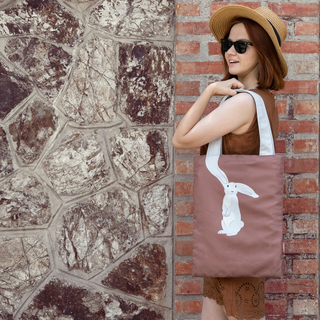 Brown Rabbit Tote Bag