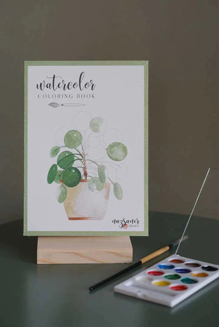 Watercolor Coloring Book Botanical