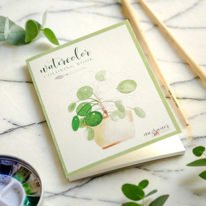 Watercolor Coloring Book Botanical