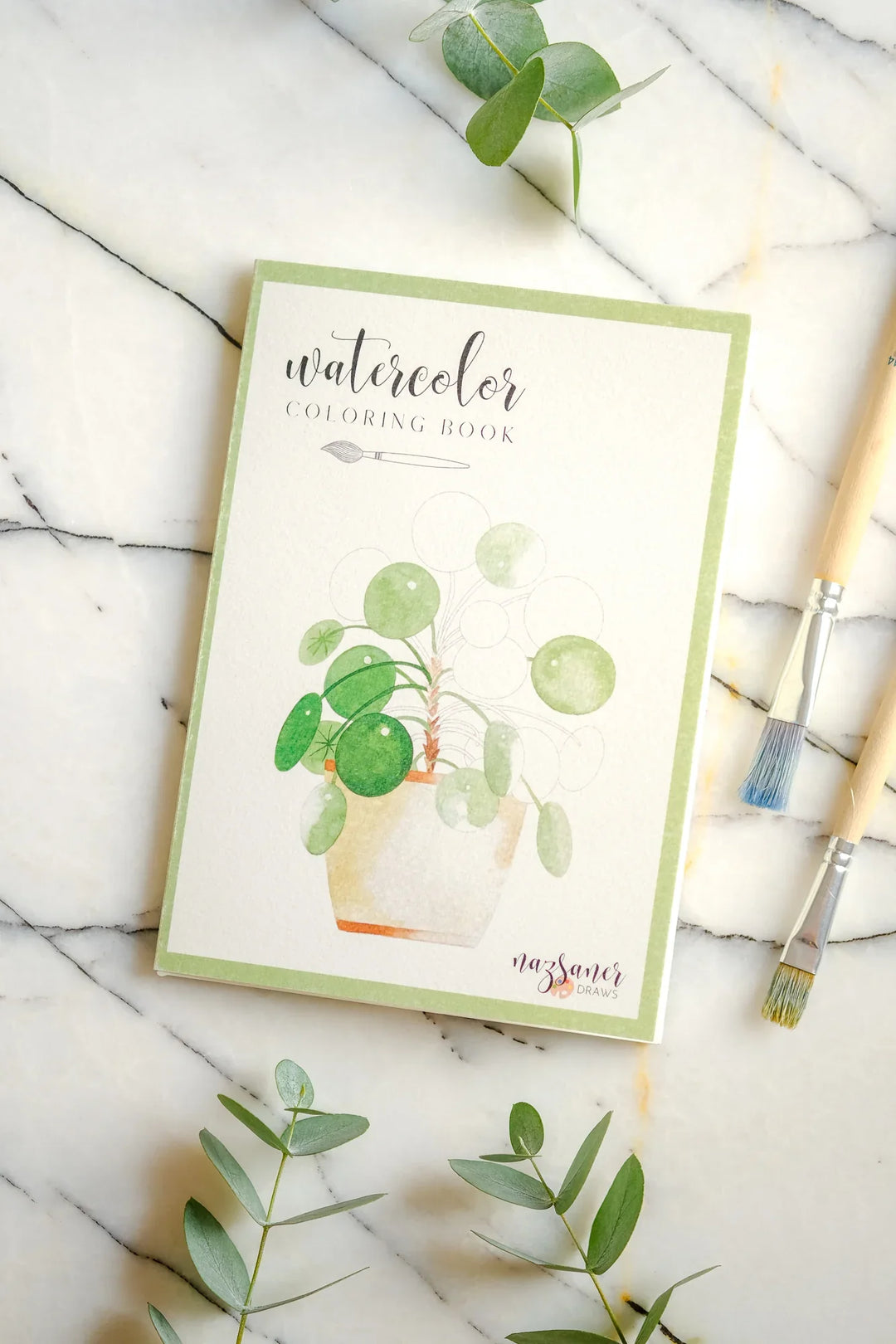 Watercolor Coloring Book Botanical