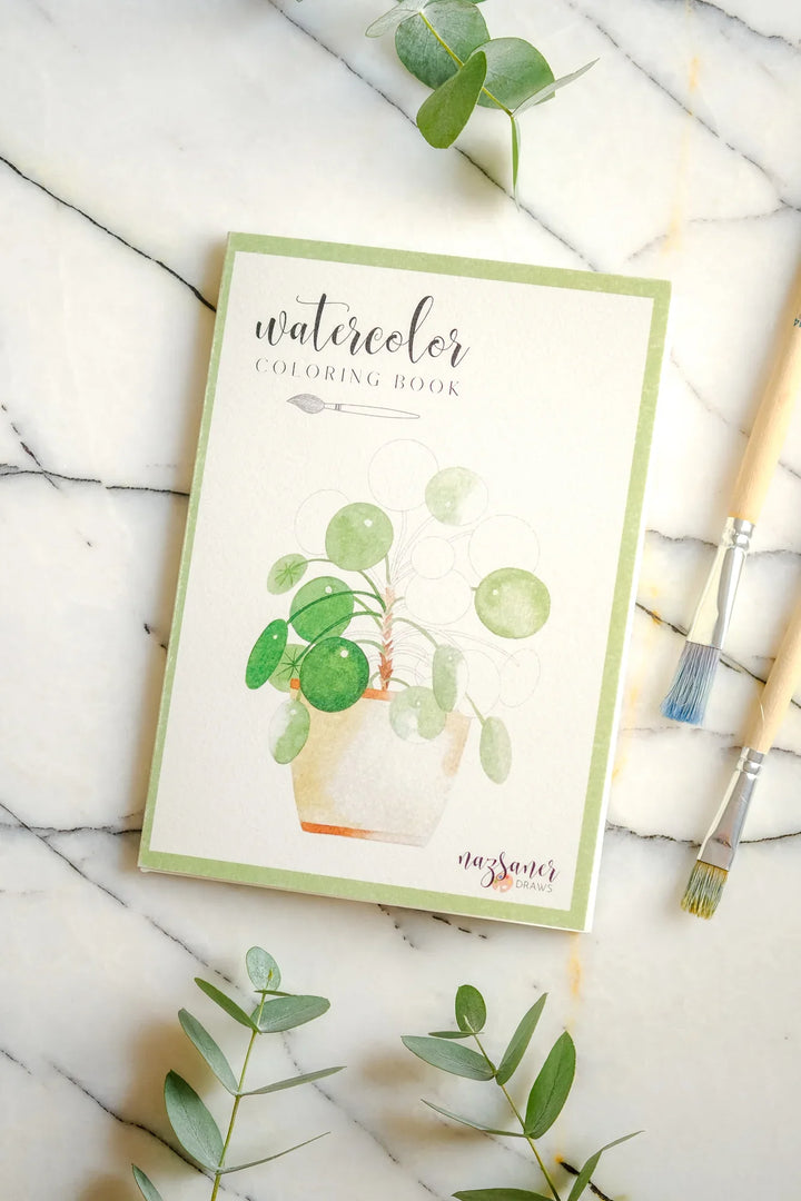 Watercolor Coloring Book Botanical