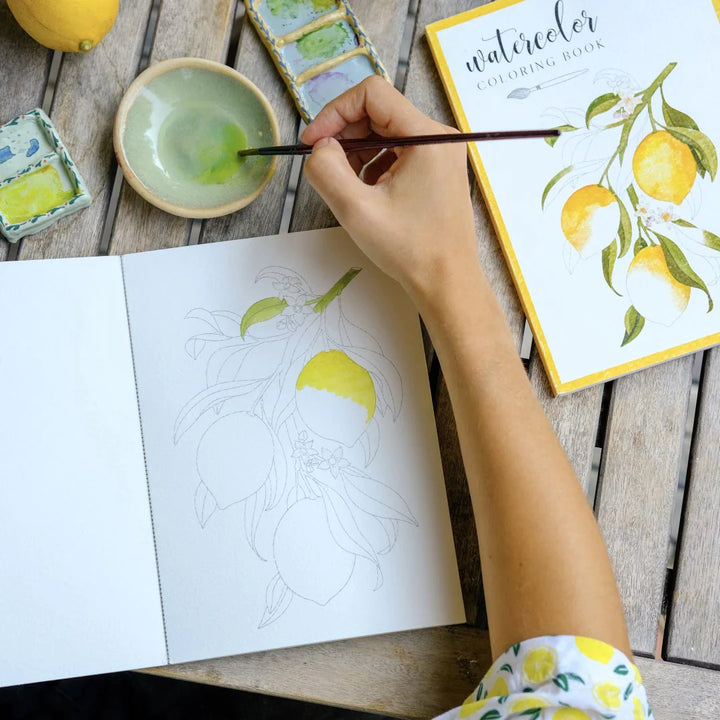 Watercolor Coloring Book Fruits