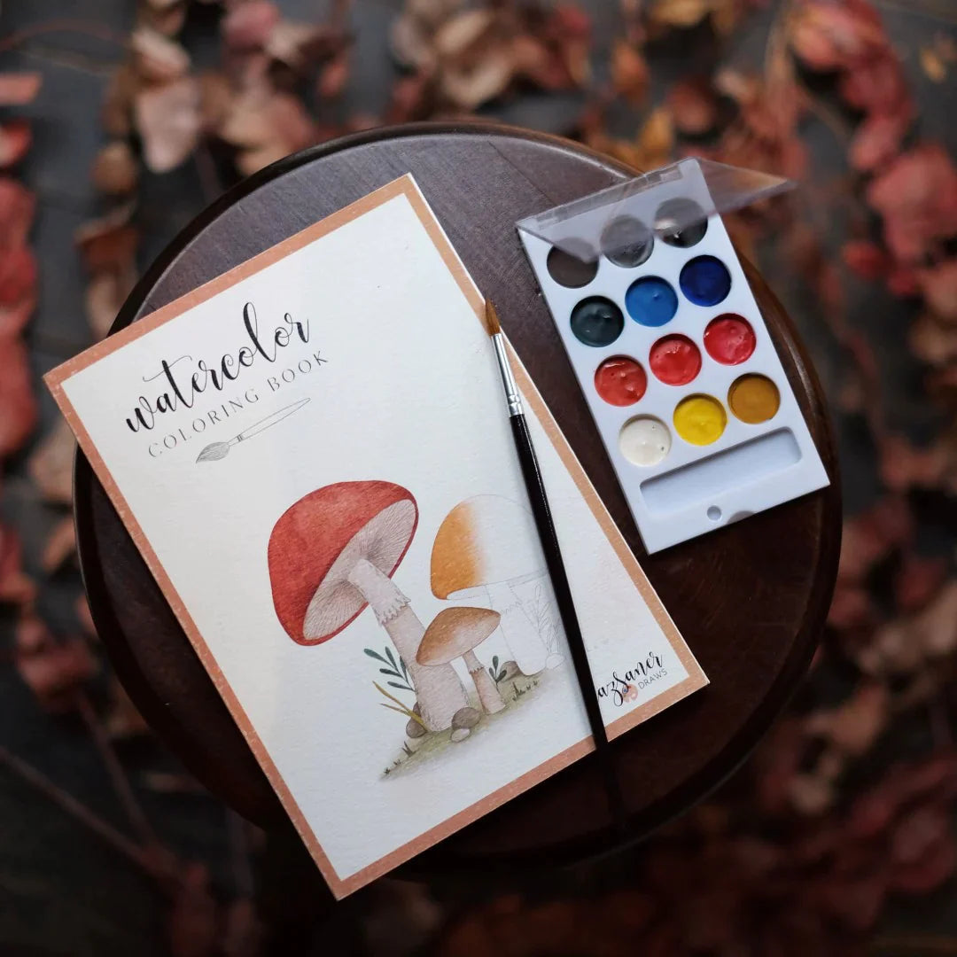 Watercolor Coloring Book Autumn