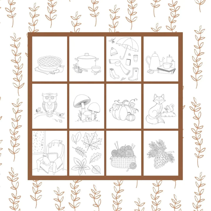 Watercolor Coloring Book Autumn