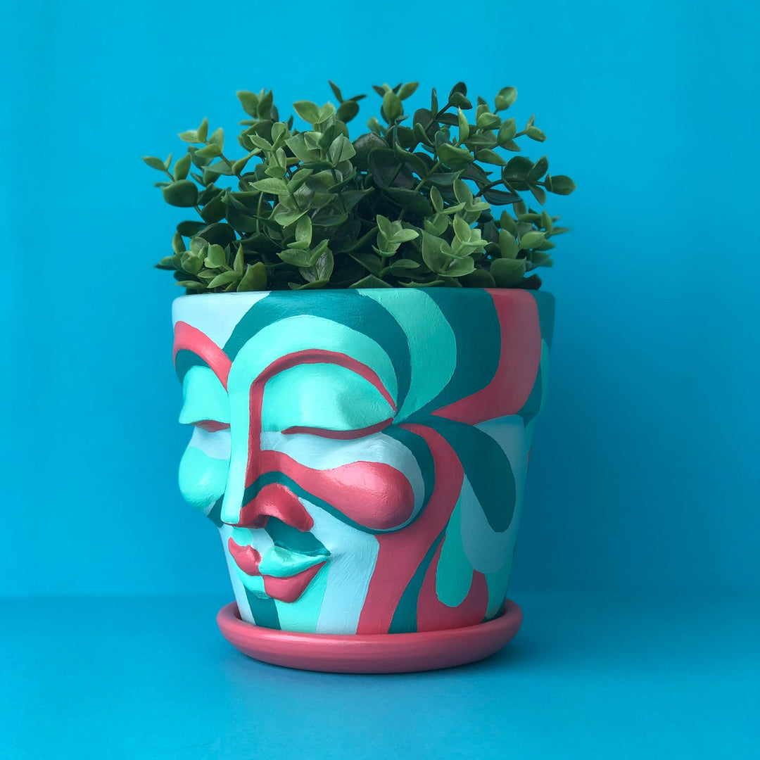 Blue Head Pot