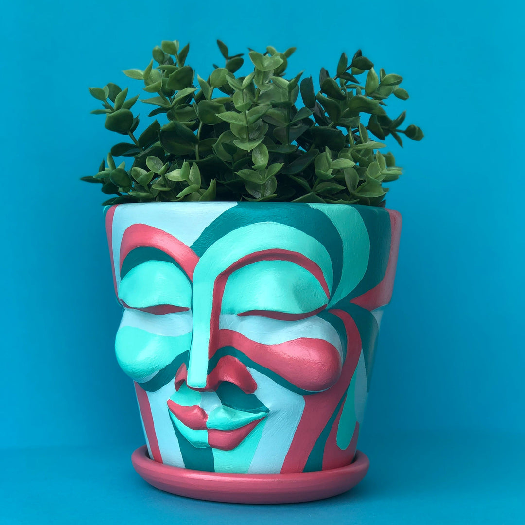 Blue Head Pot